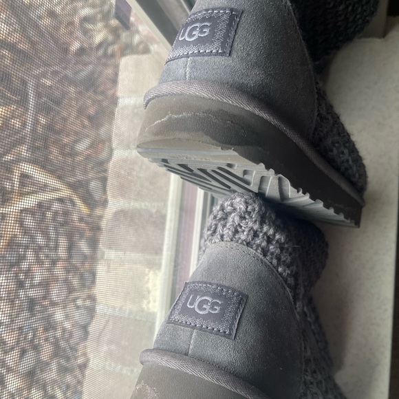 UGG Tall Solene Charcoal Knit Sweater Weather - Picture 11 of 14